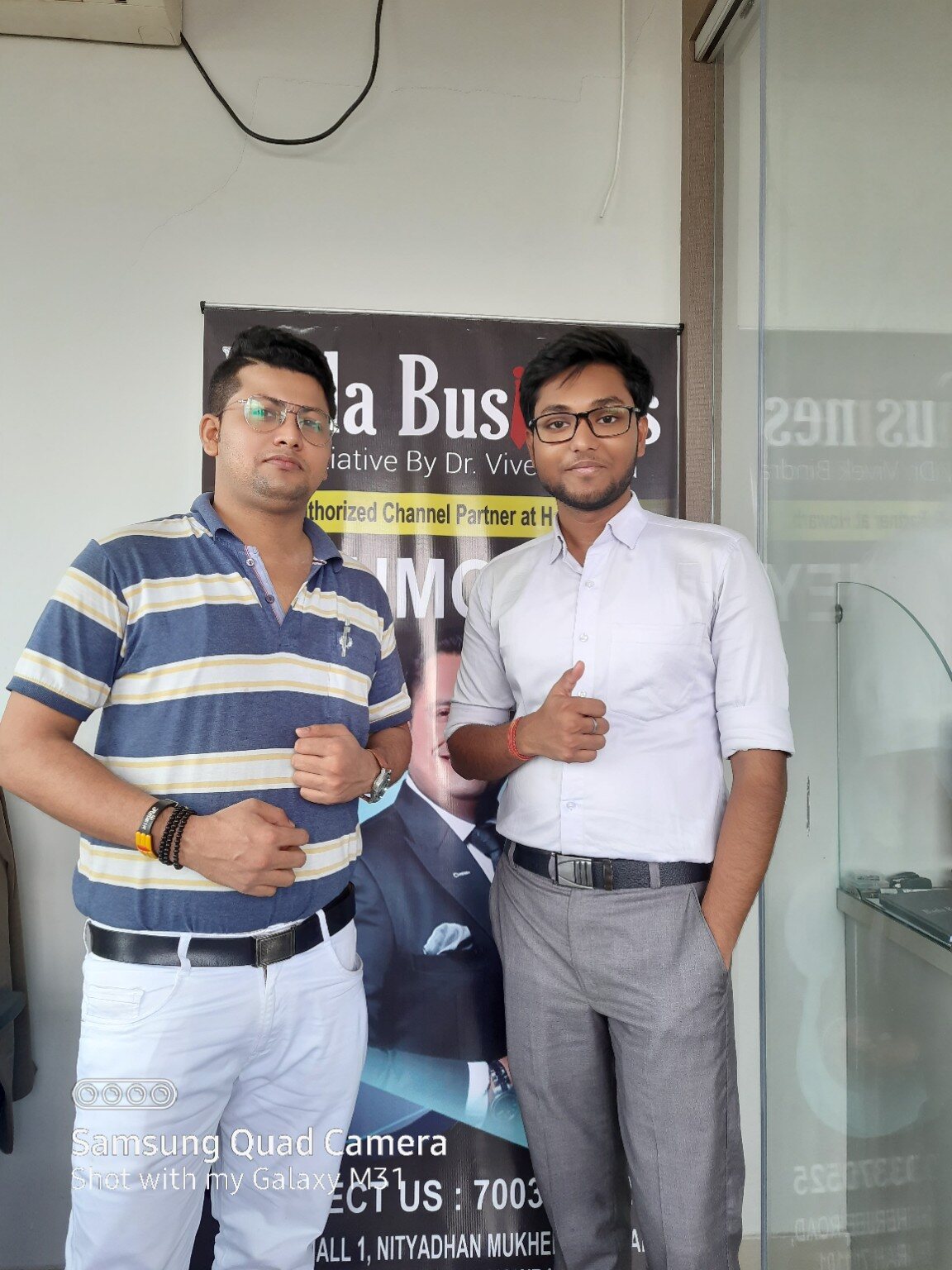 Somnath with a peer during a business learning programme